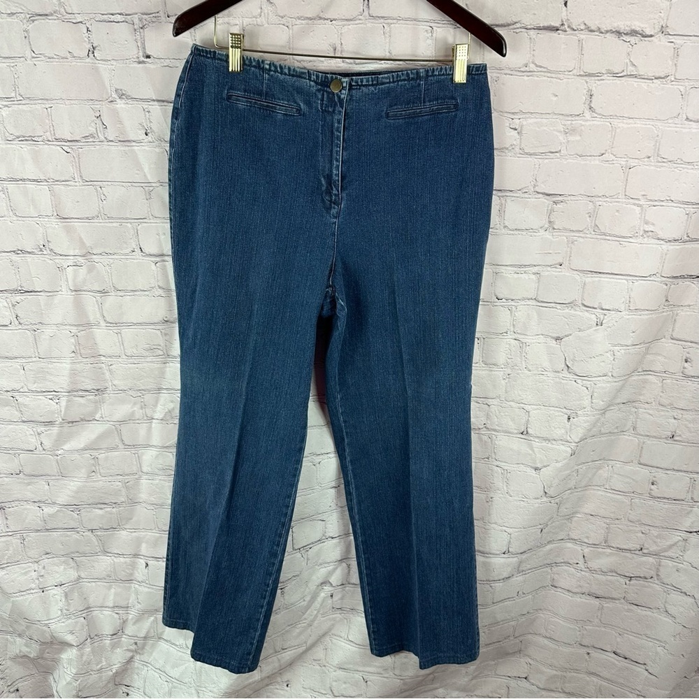 talbots stretch denim Women's Jeans sz 12 high rise straight leg
